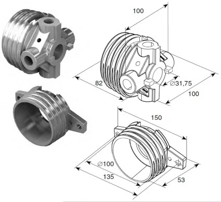 ДорХан Окончание пружины М 95U (OMI 3-3/4" U) на вал ф 1,25", 1312