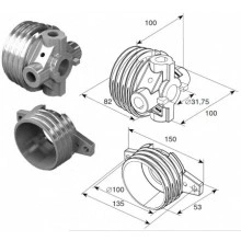 ДорХан Окончание пружины М 95U (OMI 3-3/4" U) на вал ф 1,25", 1312