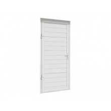 ДорХан Дверь DoorHan/880/2050/УЛЬТРА(B)/575/9003 доска/9003 доска/правая/с угловой рамой/серебро/ключ-ключ, DUB-880/575/9003/9003/N/R