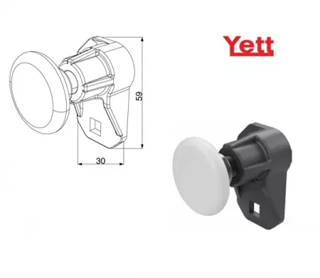 ДорХан Комплект держателя ролика бокового левый, 25570L/KT - Yett