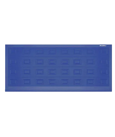 ДорХан Откатные ворота 3800х1600 цвета RAL 5005 (синий) с дизайном 'филенка' без автоматики