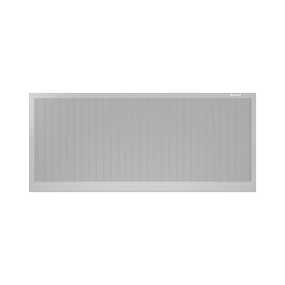 ДорХан Откатные ворота 3700х1500 цвета RAL 9006 (серебристый) с дизайном 'доска' без автоматики