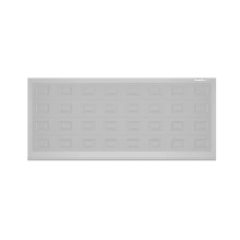 ДорХан Откатные ворота 4300х1700 цвета RAL 9006 (серебристый) с дизайном 'филенка' без автоматики
