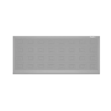 ДорХан Откатные ворота 2600х1900 цвета RAL 7004 (серый) с дизайном 'филенка' без автоматики