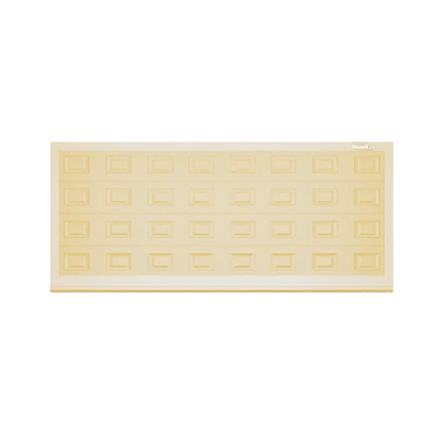 ДорХан Откатные ворота 4200х1400 цвета RAL 1014 (бежевый) с дизайном 'филенка' без автоматики