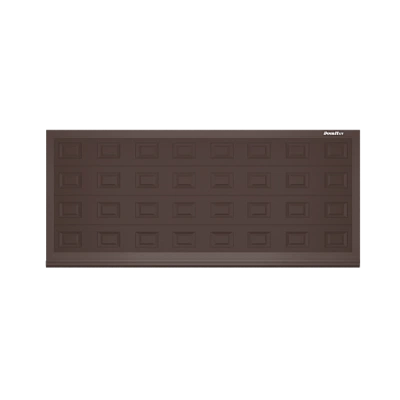 ДорХан Откатные ворота 2100х1300 цвета RAL 8017 (коричнево-красный) с дизайном 'филенка' без автоматики