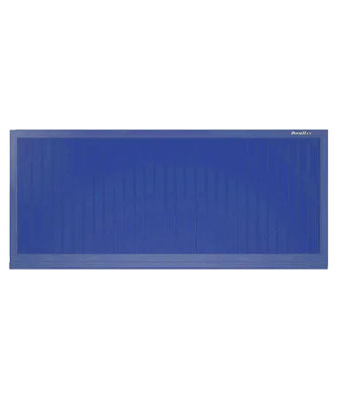 ДорХан Откатные ворота 3300х2000 цвета RAL 5005 (синий) с дизайном 'доска' с автоматикой