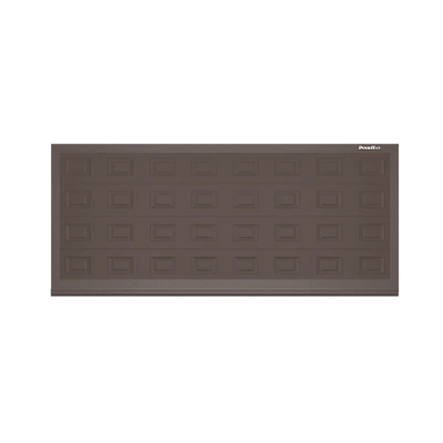 ДорХан Откатные ворота 2100х1400 цвета RAL 3000 (коричневый) с дизайном 'филенка' с автоматикой