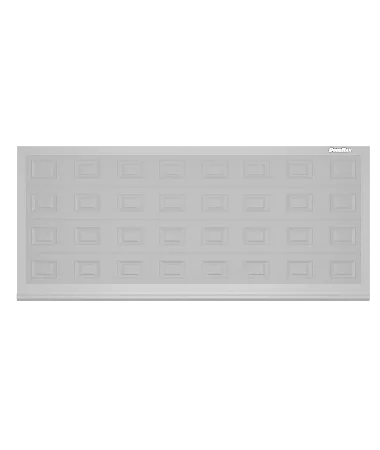 ДорХан Откатные ворота 4100х1600 цвета RAL 9006 (серебристый) с дизайном 'филенка' с автоматикой