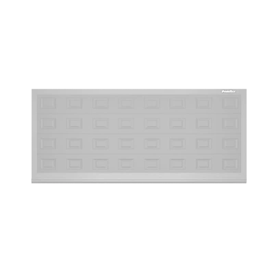 ДорХан Откатные ворота 4400х1600 цвета RAL 9006 (серебристый) с дизайном 'филенка' с автоматикой