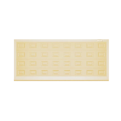 ДорХан Откатные ворота 3300х1300 цвета RAL 1014 (бежевый) с дизайном 'филенка' с автоматикой
