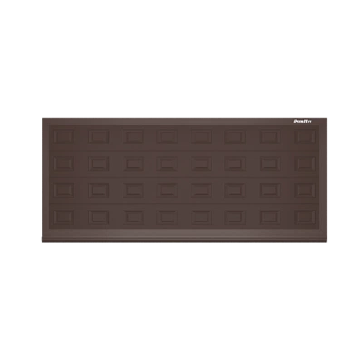 ДорХан Откатные ворота 2100х1900 цвета RAL 8017 (коричнево-красный) с дизайном 'филенка' с автоматикой