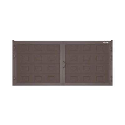 ДорХан Распашные ворота 3900х1000 цвета RAL 3000 (коричневый) с дизайном 'филенка' без автоматики ДорХан Распашные ворота 3900х1000 цвета RAL 3000 (коричневый) с дизайном 'филенка' без автоматики