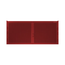 ДорХан Распашные ворота 4600х1200 цвета RAL 3000 (красный) с дизайном 'доска' без автоматики