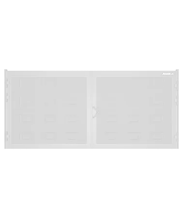 ДорХан Распашные ворота 4100х1300 цвета RAL 9003 (белый) с дизайном 'филенка' без автоматики