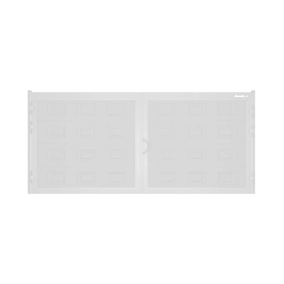 ДорХан Распашные ворота 3500х1800 цвета RAL 9003 (белый) с дизайном 'филенка' без автоматики