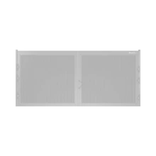 ДорХан Распашные ворота 2100х1100 цвета RAL 9006 (серебристый) с дизайном 'доска' без автоматики