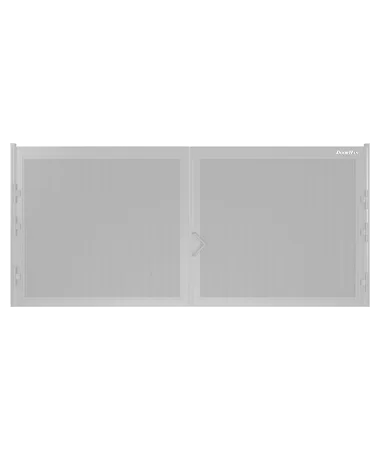 ДорХан Распашные ворота 4400х1100 цвета RAL 9006 (серебристый) с дизайном 'доска' без автоматики