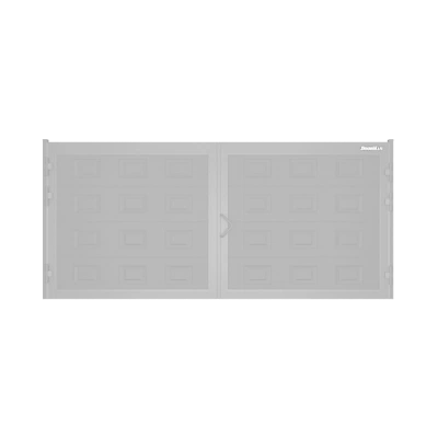 ДорХан Распашные ворота 5000х1000 цвета RAL 9006 (серебристый) с дизайном 'филенка' без автоматики