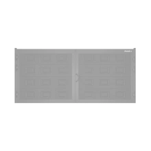 ДорХан Распашные ворота 4900х1300 цвета RAL 7004 (серый) с дизайном 'филенка' без автоматики