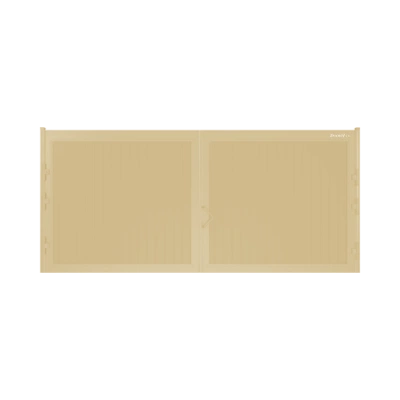 ДорХан Распашные ворота 2800х1500 цвета RAL 1014 (бежевый) с дизайном 'доска' без автоматики