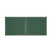 ДорХан Распашные ворота 4800х1800 цвета RAL 6005 (зелёный) с дизайном 'филенка' без автоматики