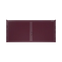 ДорХан Распашные ворота 4700х1600 цвета RAL 3005 (бордовый) с дизайном 'доска' без автоматики