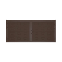 ДорХан Распашные ворота 4500х1700 цвета RAL 8017 (коричнево-красный) с дизайном 'филенка' без автоматики