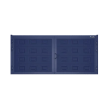 ДорХан Распашные ворота 4600х1000 цвета RAL 5005 (синий) с дизайном 'филенка' с автоматикой