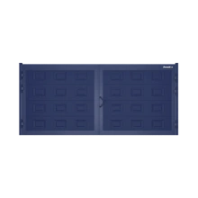 ДорХан Распашные ворота 2700х1500 цвета RAL 5005 (синий) с дизайном 'филенка' с автоматикой