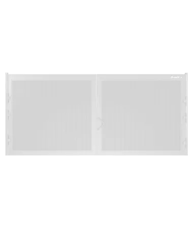 ДорХан Распашные ворота 4100х1500 цвета RAL 9003 (белый) с дизайном 'доска' с автоматикой