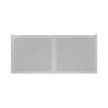 ДорХан Распашные ворота 3000х1100 цвета RAL 9006 (серебристый) с дизайном 'доска' с автоматикой
