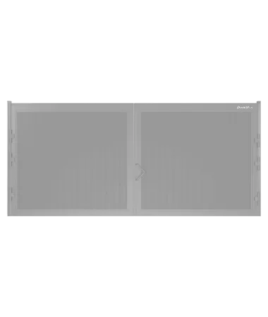 ДорХан Распашные ворота 3900х1100 цвета RAL 7004 (серый) с дизайном 'доска' с автоматикой
