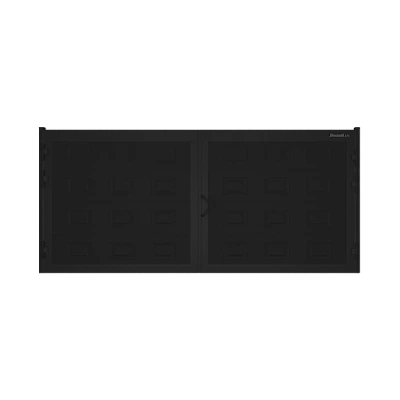 ДорХан Распашные ворота 2200х1500 цвета RAL 7016 (антрацит) с дизайном 'филенка' с автоматикой