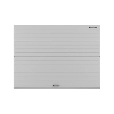 ДорХан Секционные ворота стальные 2100х2200 цвета RAL 9006 (серебристый) с дизайном 'доска' без автоматики