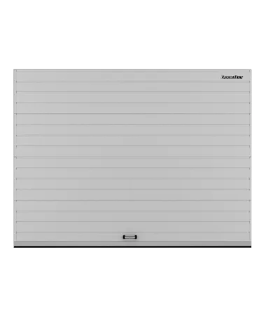 ДорХан Секционные ворота стальные 5000х2400 цвета RAL 9006 (серебристый) с дизайном 'доска' без автоматики
