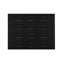 ДорХан Секционные ворота стальные 2200х2900 цвета RAL 7016 (антрацит) с дизайном 'филенка' без автоматики