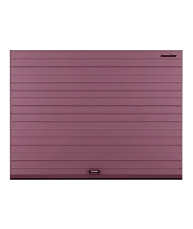 ДорХан Секционные ворота стальные 2600х2000 цвета RAL 3005 (бордовый) с дизайном 'доска' без автоматики