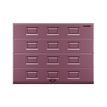 ДорХан Секционные ворота стальные 5000х2600 цвета RAL 3005 (бордовый) с дизайном 'филенка' без автоматики
