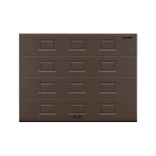 ДорХан Секционные ворота стальные 4300х3000 цвета RAL 8017 (коричнево-красный) с дизайном 'филенка' без автоматики