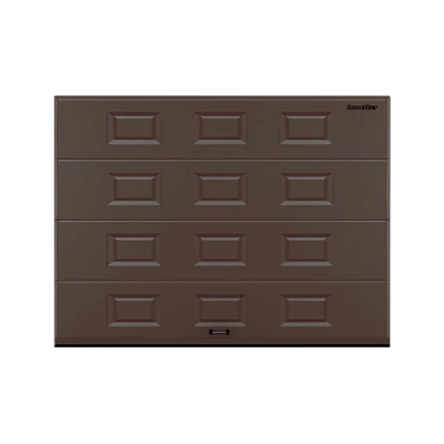 ДорХан Секционные ворота стальные 2000х2300 цвета RAL 8017 (коричнево-красный) с дизайном 'филенка' без автоматики