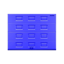 ДорХан Секционные ворота стальные 4800х2100 цвета RAL 5005 (синий) с дизайном 'филенка' с автоматикой
