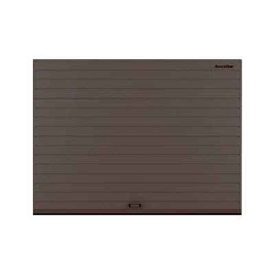 ДорХан Секционные ворота стальные 5000х2400 цвета RAL 3000 (коричневый) с дизайном 'доска' с автоматикой