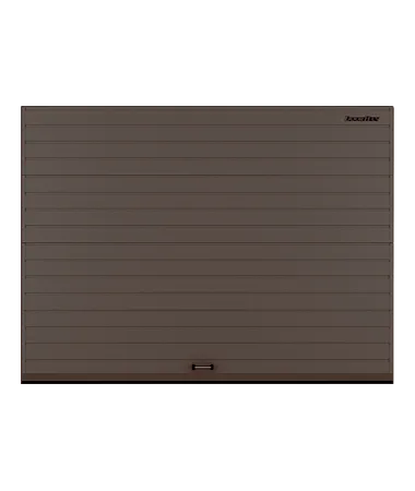 ДорХан Секционные ворота стальные 2600х2500 цвета RAL 3000 (коричневый) с дизайном 'доска' с автоматикой