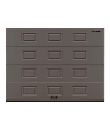 ДорХан Секционные ворота стальные 3700х2100 цвета RAL 3000 (коричневый) с дизайном 'филенка' с автоматикой
