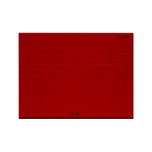 ДорХан Секционные ворота стальные 4700х3000 цвета RAL 3000 (красный) с дизайном 'доска' с автоматикой