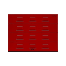 ДорХан Секционные ворота стальные 2000х2500 цвета RAL 3000 (красный) с дизайном 'филенка' с автоматикой