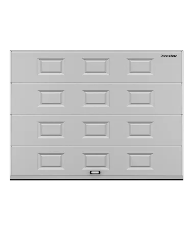 ДорХан Секционные ворота стальные 3200х2200 цвета RAL 9006 (серебристый) с дизайном 'филенка' с автоматикой