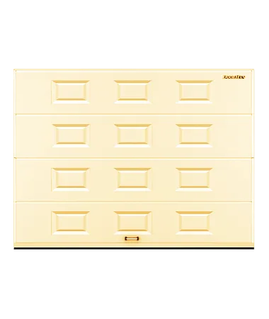 ДорХан Секционные ворота стальные 3300х2700 цвета RAL 1014 (бежевый) с дизайном 'филенка' с автоматикой