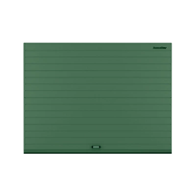 ДорХан Секционные ворота стальные 4900х3000 цвета RAL 6005 (зелёный) с дизайном 'доска' с автоматикой